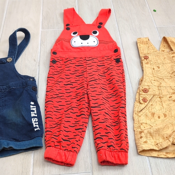 NWOT 12 months overalls bundle, 3 pack - Picture 3 of 4